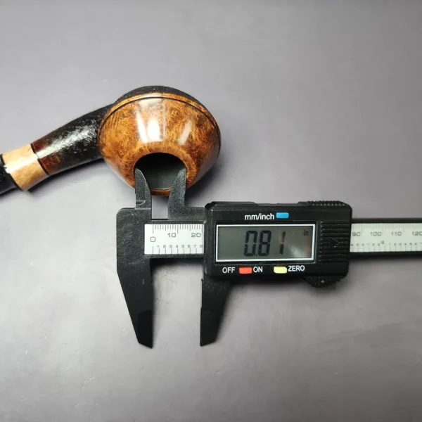 Nathan Armentrout Partially Sandblasted "Rad Davis Rhodesian" Handmade Briar Pipe, New - Image 11