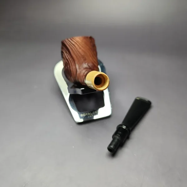 MBSD Briars by Piero Vitale Vintage Sandblasted Billiard w/ Boxwood Briar Pipe, New - Image 12