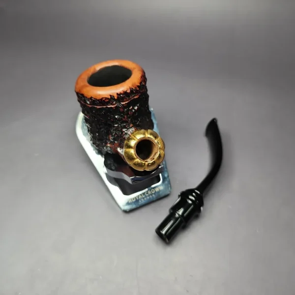 Don Carlos Melos 1 Note Partially Rusticated Pot Estate Briar Pipe, Italian Estates - Image 12
