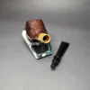 MBSD Briars by Piero Vitale Sandblasted Author w/ Boxwood Briar Pipe, New - Image 12