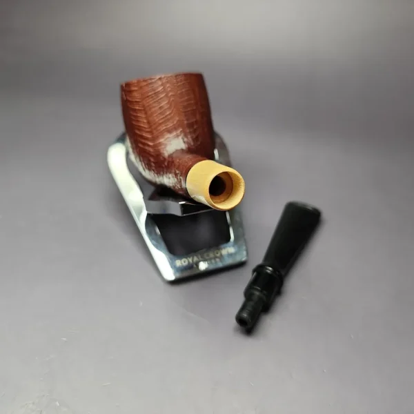 MBSD Briars by Piero Vitale Red Sandblasted Billiard w/ Boxwood Briar Pipe, New - Image 12