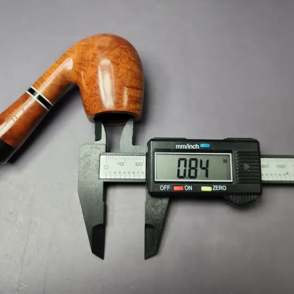 Brebbia Triade Smooth Bent Billiard Estate Briar Pipe, Italian Estates, 9mm - Image 12