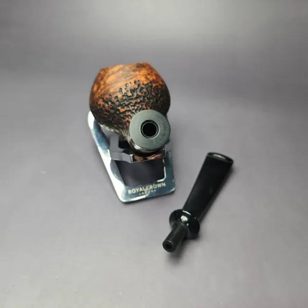 Nording Nosewarmer Partially Rusticated Apple Estate Briar Pipe, Unsmoked - Image 12