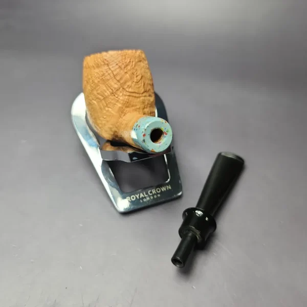 Pipe Tristan Sandblasted Apple w/ Durat Briar Pipe, New - Image 12