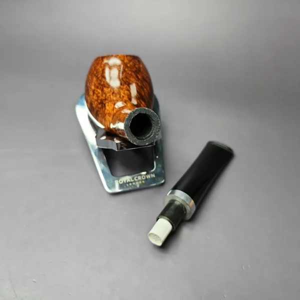John Aylesbury 419 Smooth Apple w/ Silver Estate Briar Pipe, Unsmoked, 9mm - Image 12