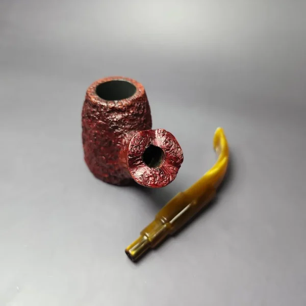 Caminetto Business XL Rusticated Cherrywood Estate Briar Pipe, Italian Estates - Image 12