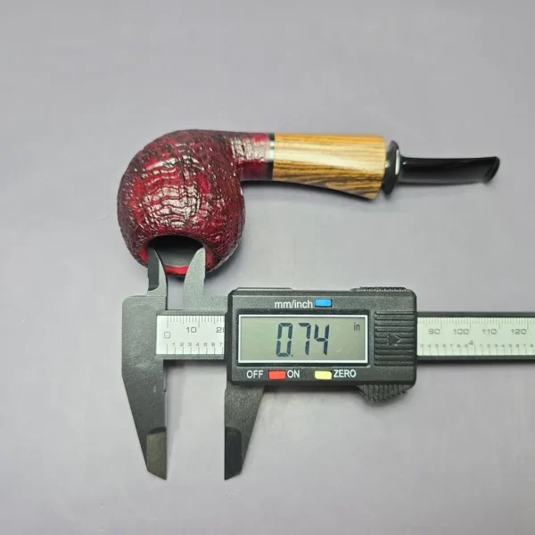 Robertson Pipes Contrast Sandblasted Egg w/ Faceted Bocote Handmade Briar Pipe, New - Image 12