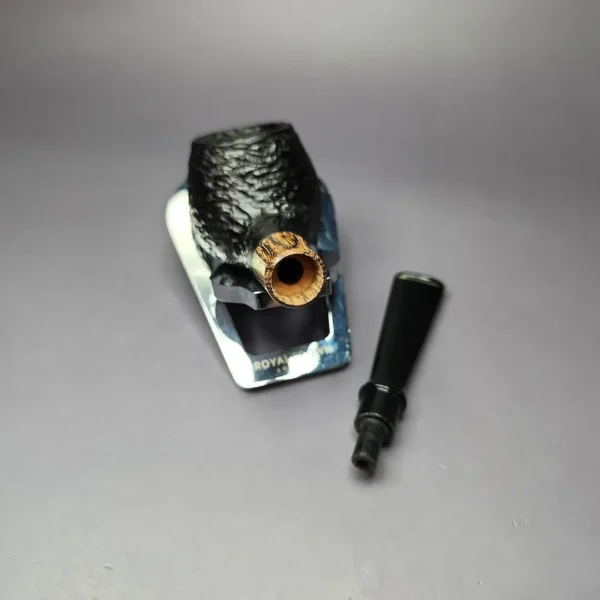 MBSD Briars by Piero Vitale Sandblasted Brandy w/ Zebrawood Briar Pipe, New - Image 12