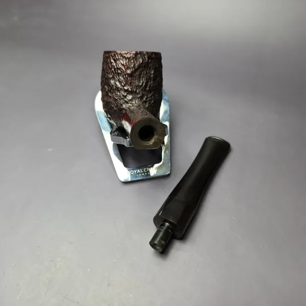 James Upshall Bark Group 5 Partially Rusticated Billiard Estate Briar Pipe, Unsmoked - Image 12