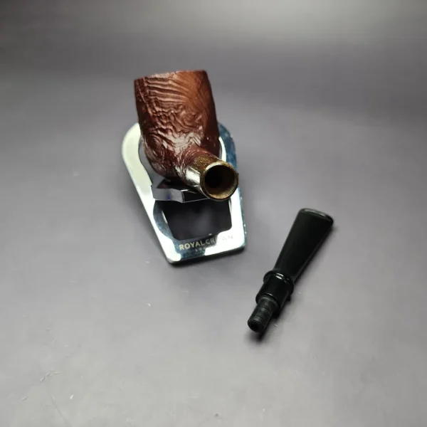 MBSD Briars by Piero Vitale Sandblasted Billiard w/ Zebrawood Briar Pipe, New - Image 12