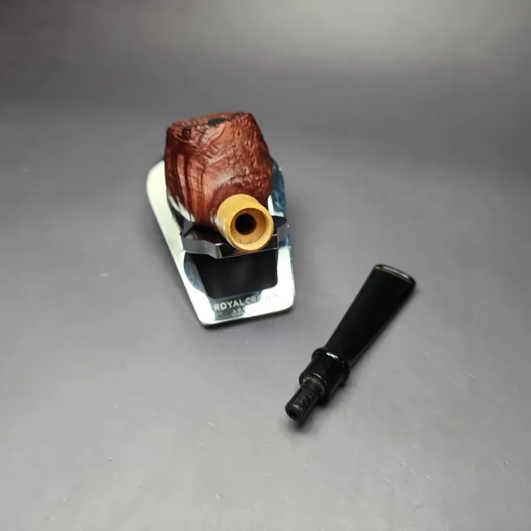 MBSD Briars by Piero Vitale Vintage Sandblasted Author w/ Boxwood Briar Pipe, New - Image 12