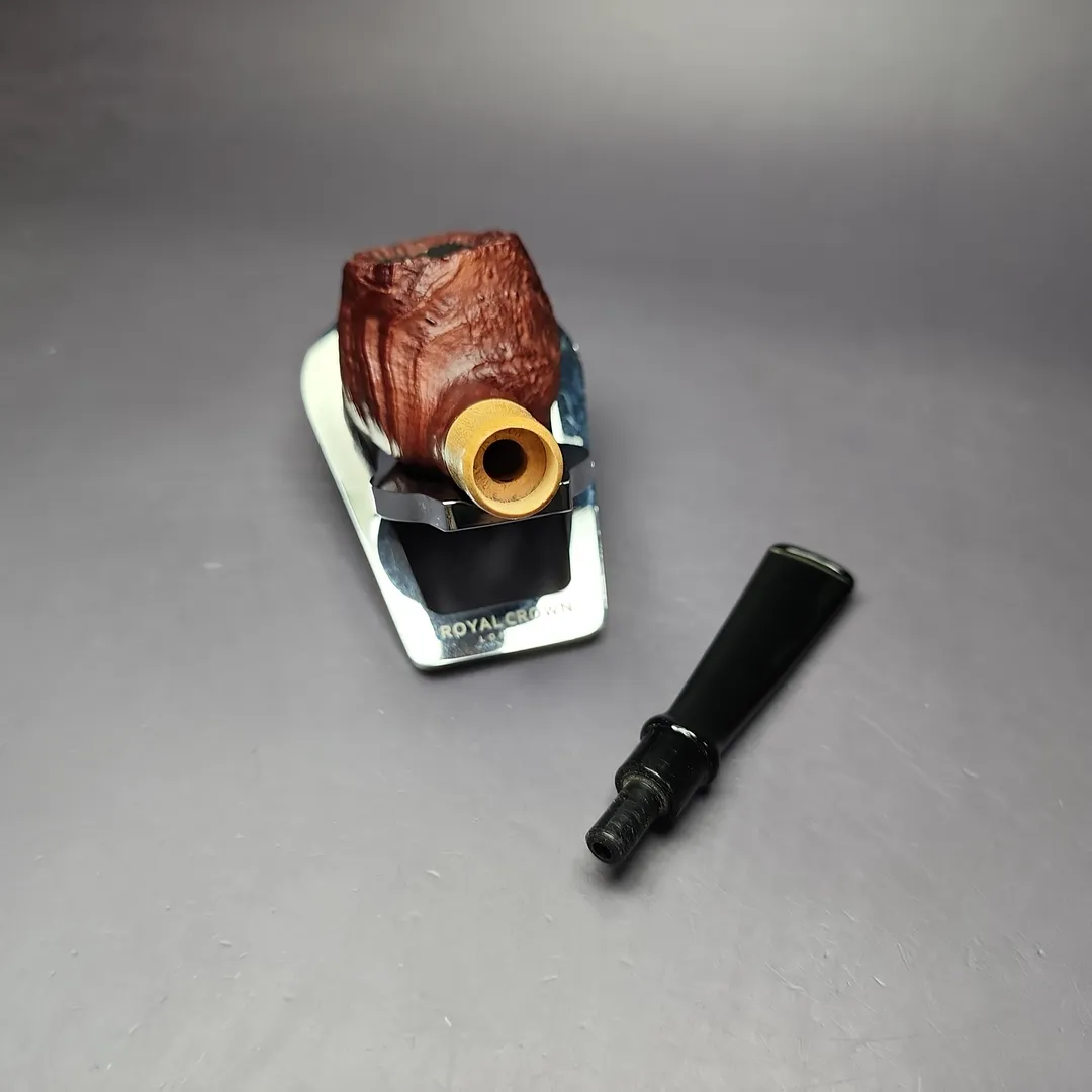 MBSD Briars by Piero Vitale Vintage Sandblasted Author w/ Boxwood Briar Pipe, New - Image 12