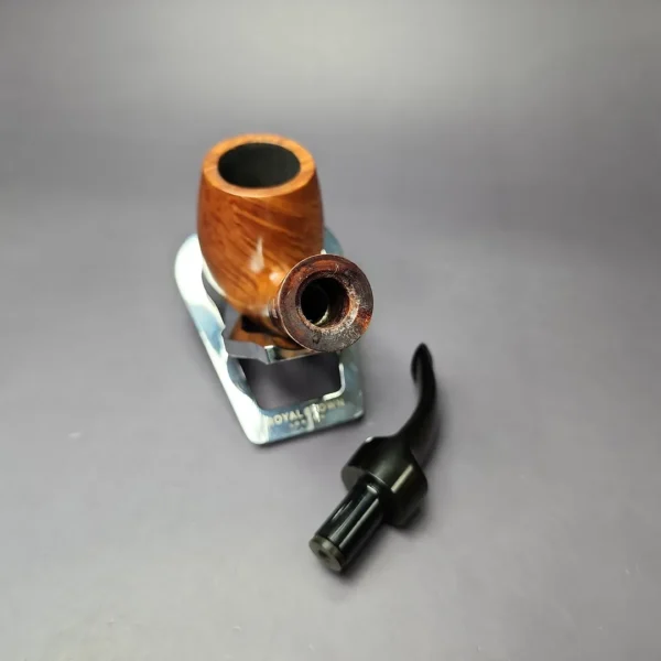 Brebbia Triade Smooth Bent Billiard Estate Briar Pipe, Italian Estates, 9mm - Image 13