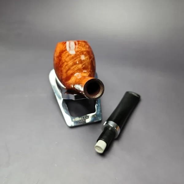 Giordano Lucca 4 Smooth Billiard w/ Silver Estate Briar Pipe, Unsmoked, 9mm - Image 13