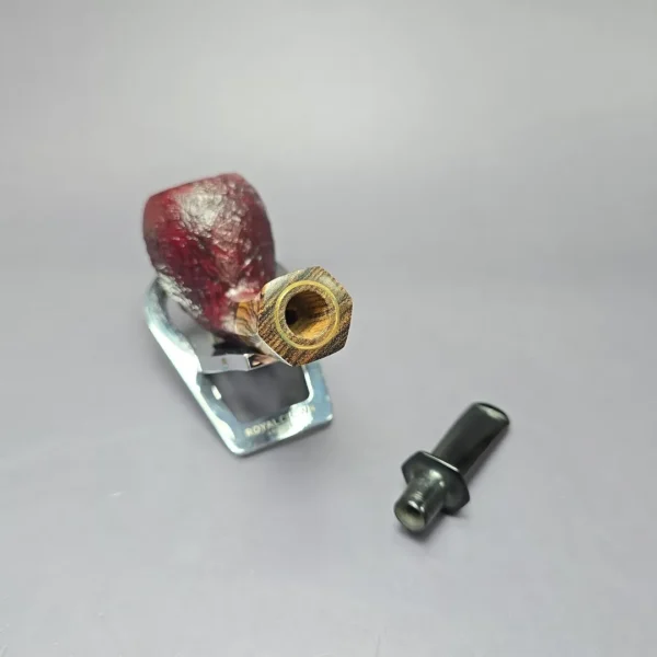 Robertson Pipes Contrast Sandblasted Egg w/ Faceted Bocote Handmade Briar Pipe, New - Image 13