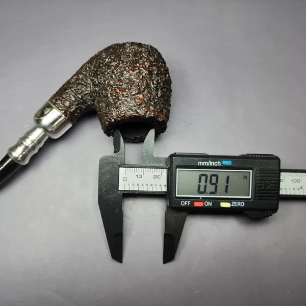 Ferndown Bark Bent Billiard w/ Silver Spigot Estate Briar Pipe, English Estates - Image 12