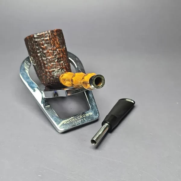 Sixten Ivarsson 1971 Sandblasted Dublin w/ Bamboo Estate Briar Pipe, Danish Estates - Image 12