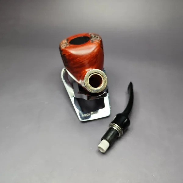 Vauen by Barontini 415 Partially Rusticated Dublin w/ Silver Estate Briar Pipe, Unsmoked - Image 13