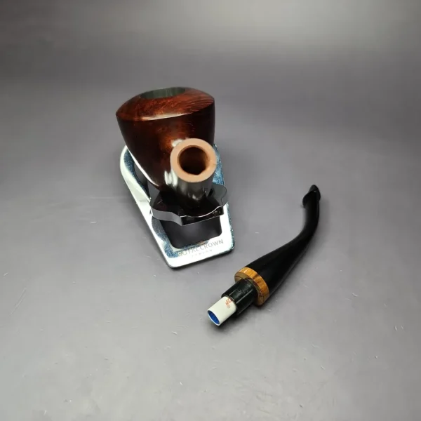 Vauen 6907 Smooth Dublin w/ Zebrawood Estate Briar Pipe, Unsmoked, 9mm - Image 13