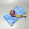 Robertson Pipes Contrast Sandblasted Egg w/ Faceted Bocote Handmade Briar Pipe, New - Image 14
