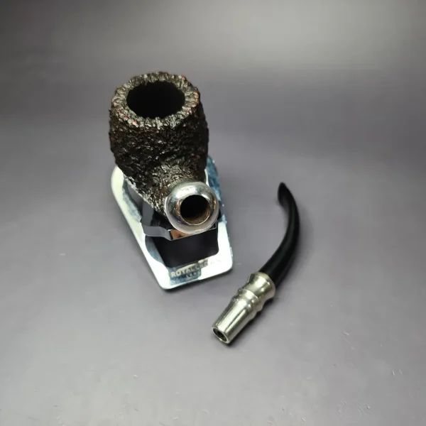 Ferndown Bark Bent Billiard w/ Silver Spigot Estate Briar Pipe, English Estates - Image 13
