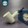 MBSD Meerschaum Silver Smooth Poker Reverse Calabash Block Meerschaum Pipe, New