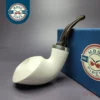MBSD Meerschaum Silver Scoop Dublin Reverse Calabash Block Meerschaum Pipe, New
