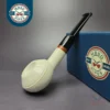 MBSD Meerschaum Deluxe Squat Rhodesian Block Meerschaum Pipe, Briar-Mortise, New