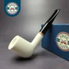 MBSD Meerschaum Deluxe Smooth Billiard Block Meerschaum Pipe, Briar-Mortise, New