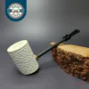 MBSD Meerschaum Deluxe Rusticated Poker Block Meerschaum Pipe, New