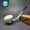 Falcon Chrome Dental w/ MBSD Meerschaum Rhodesian Block Meerschaum Bowl Pipe, New
