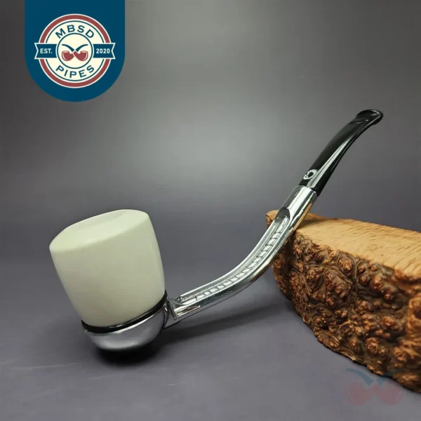 Falcon Standard Multipurpose w/ MBSD Meerschaum Dublin Block Meerschaum Bowl Pipe, New