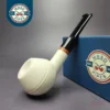 MBSD Meerschaum Deluxe Smooth Bullcap Block Meerschaum Pipe, Briar-Mortise, New