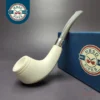 MBSD Meerschaum Silver Smooth Volcano Block Meerschaum Pipe, New