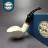 MBSD Meerschaum Deluxe Smooth Cobra Block Meerschaum Pipe, Briar-Mortise, New