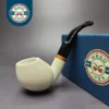 MBSD Meerschaum Deluxe Smooth Egg Block Meerschaum Pipe, Briar-Mortise, New