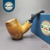 MBSD Meerschaum Silver Smooth Poker Reverse Calabash Block Meerschaum Pipe, New