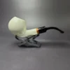 MBSD Meerschaum Deluxe Smooth Apple Block Meerschaum Pipe, Briar-Mortise, New - Image 2