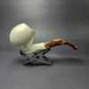 MBSD Meerschaum Deluxe Smooth Egg Block Meerschaum Pipe, Briar-Mortise, New - Image 2