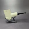MBSD Meerschaum Silver Smooth Poker Reverse Calabash Block Meerschaum Pipe, New - Image 2