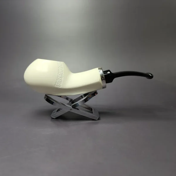 MBSD Meerschaum Silver Reverse Calabash Ukulele Block Meerschaum Pipe, New - Image 2