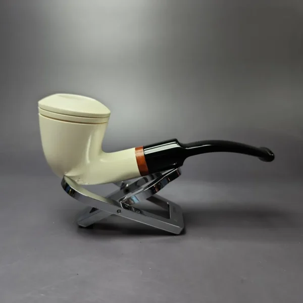 MBSD Meerschaum Deluxe Rhodesian Block Meerschaum Pipe, Briar-Mortise, New - Image 2