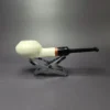 MBSD Meerschaum Deluxe Squat Rhodesian Block Meerschaum Pipe, Briar-Mortise, New - Image 2