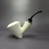 MBSD Meerschaum Silver Jekyll & Hyde Dublin RC Block Meerschaum Pipe, New - Image 2