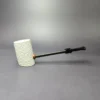 MBSD Meerschaum Deluxe Rusticated Poker Block Meerschaum Pipe, New - Image 2