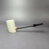 MBSD Meerschaum Deluxe Smooth Poker Block Meerschaum Pipe, New - Image 2