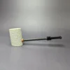 MBSD Meerschaum Deluxe Rusticated Poker Block Meerschaum Pipe, New - Image 2