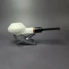 MBSD Meerschaum Deluxe Rusticated Bullcap Block Meerschaum Pipe, Briar-Mortise, New - Image 2