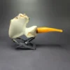MBSD Meerschaum Deluxe Natural Freehand Block Meerschaum Pipe, Briar-Mortise, New - Image 2