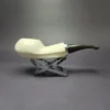 MBSD Meerschaum Silver Reverse Calabash Ukulele Block Meerschaum Pipe, New - Image 2